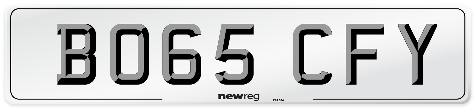 BO65 CFY Number Plate from New Reg